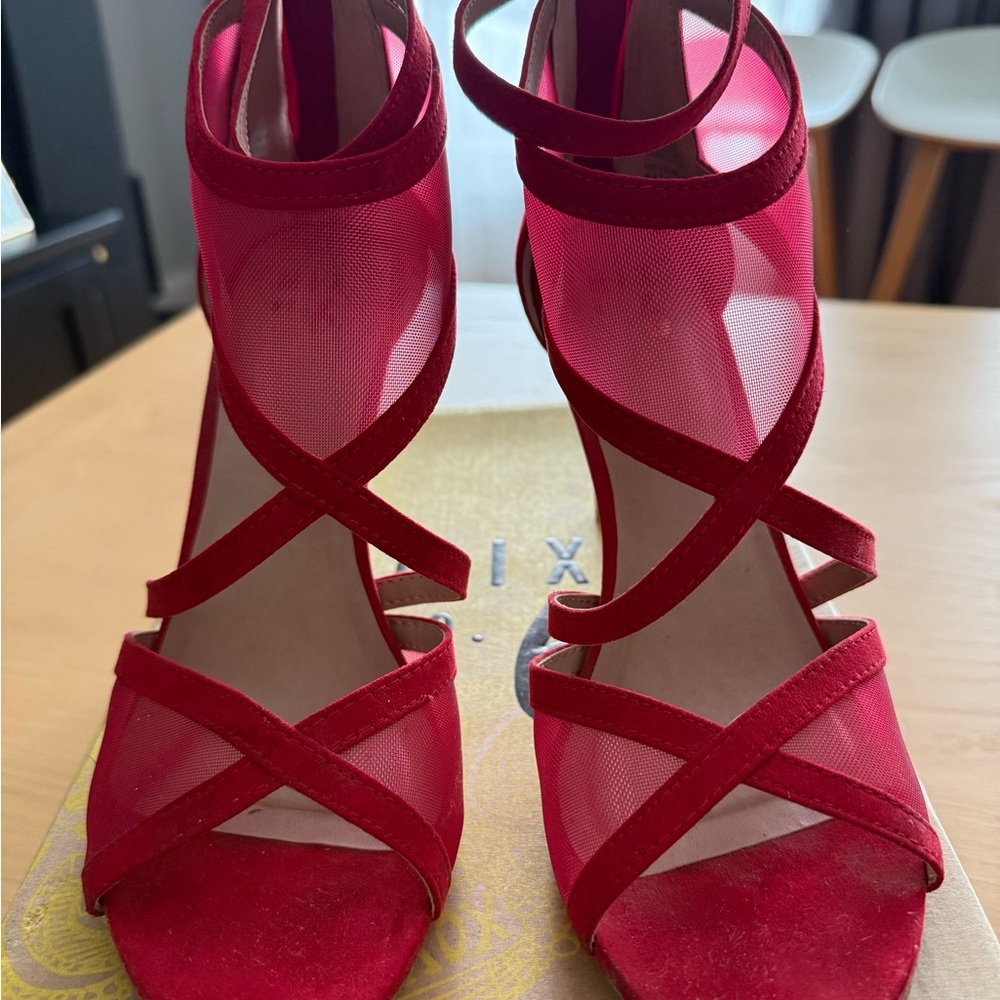 Mix No. 6 Red Strappy Heels